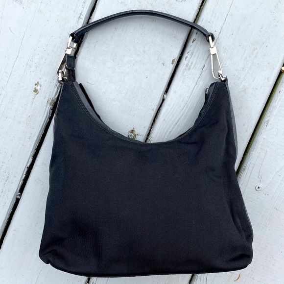 Authentic Gucci Tom Ford Era hobo shoulder bag black silver